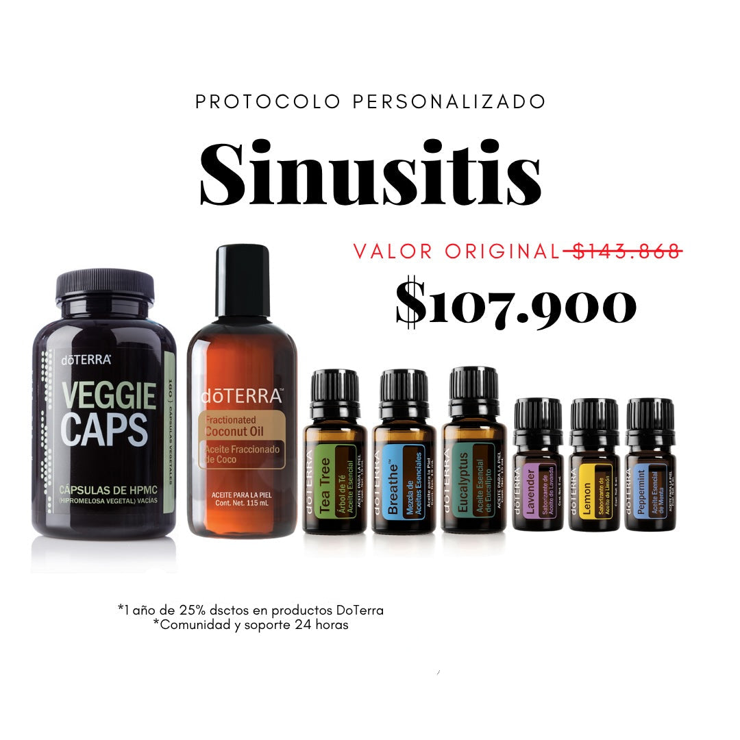 Sinusitis - kit descongestionante, inmunoprotector y antiinflamatorio