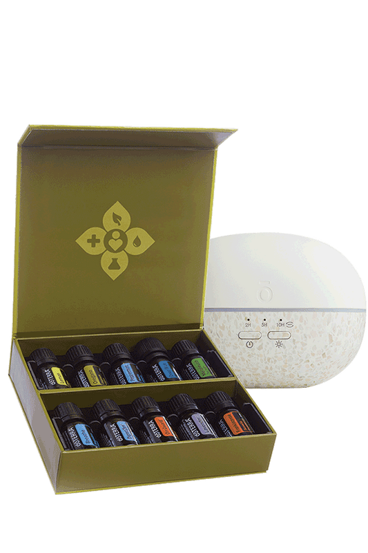Kit Esenciales para la Familia + Difusor Pebble