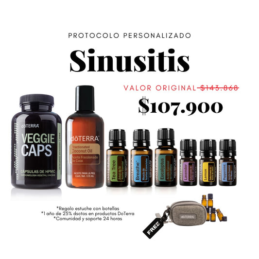 Sinusitis - kit descongestionante, inmunoprotector y antiinflamatorio